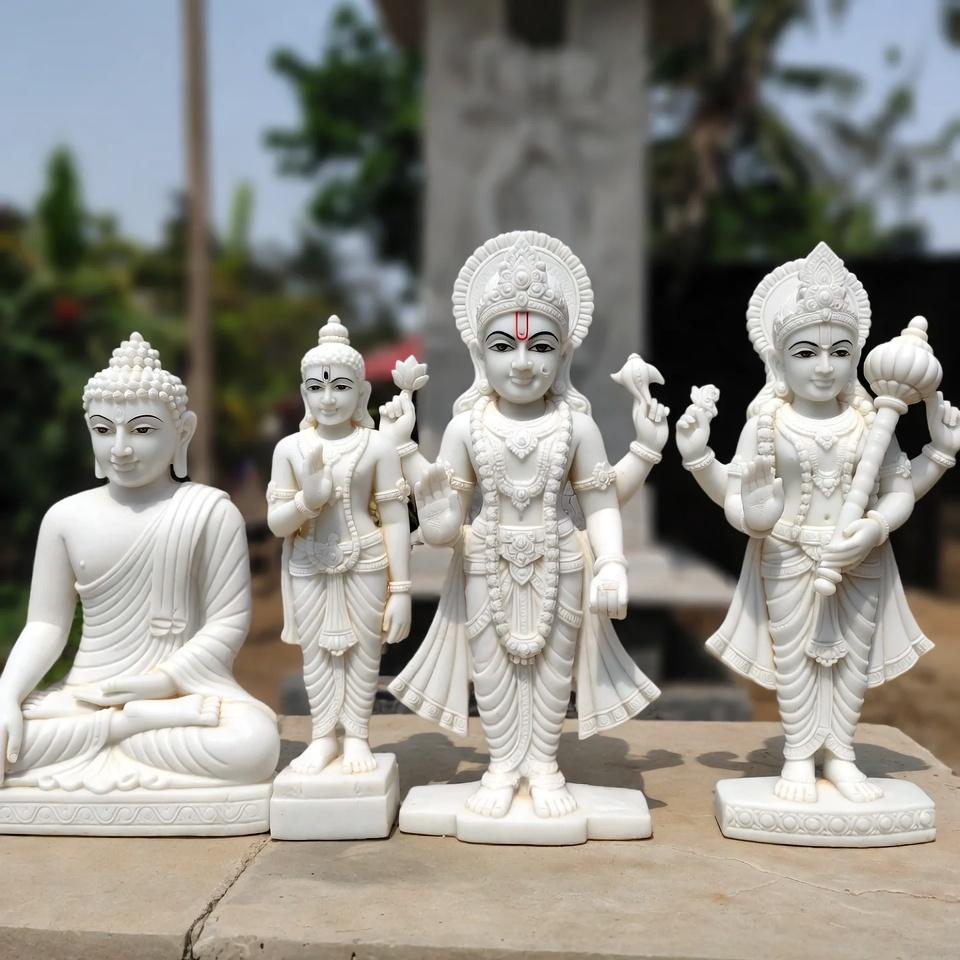 Marble god idol for mandir — custom sizes from Jaipur workshop
