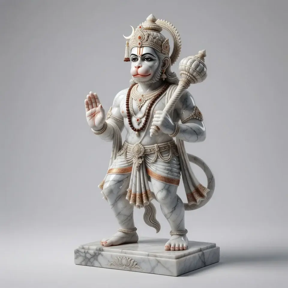 Lord Hanuman Marble Statue
